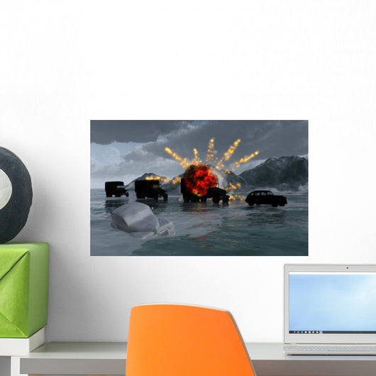 Convoy Military Vehicles with Wall Decal Design 1