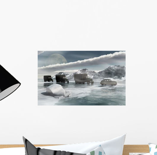 Convoy Military Vehicles Traveling Wall Decal