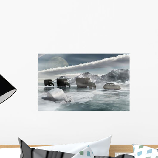 Convoy Military Vehicles Traveling Wall Decal