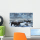 Pair Woolly Rhinoceros Severe Wall Decal