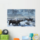 Pair Woolly Rhinoceros Severe Wall Decal