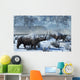Pair Woolly Rhinoceros Severe Wall Decal