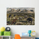 Sabre-toothed Tiger Stalks Herd Wall Decal