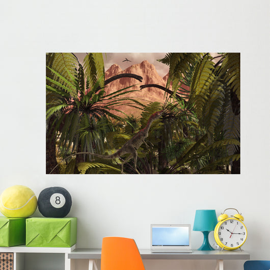 Compsognathus Treads Carefully through Wall Decal