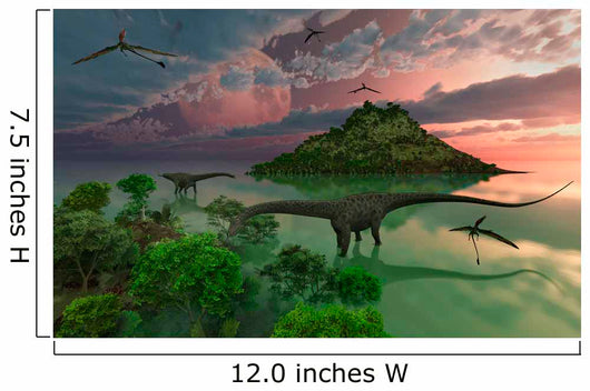 Pair Diplodocus Dinosaurs during Wall Decal