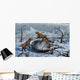 Sabre-toothed Tigers Battle over Wall Decal