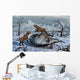 Sabre-toothed Tigers Battle over Wall Decal