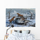 Sabre-toothed Tigers Battle over Wall Decal