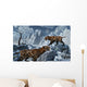 Pair Sabre-toothed Tigers Cold Wall Decal