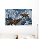 Pair Sabre-toothed Tigers Cold Wall Decal