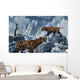 Pair Sabre-toothed Tigers Cold Wall Decal