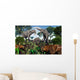 Pair Sabre-toothed Tigers Stalking Wall Decal