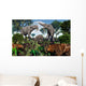 Pair Sabre-toothed Tigers Stalking Wall Decal