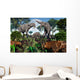 Pair Sabre-toothed Tigers Stalking Wall Decal