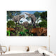 Pair Sabre-toothed Tigers Stalking Wall Decal