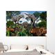 Pair Sabre-toothed Tigers Stalking Wall Decal