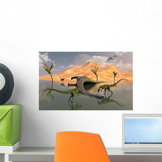 Pack Carnivorous Dilophosaurus Discover Wall Decal