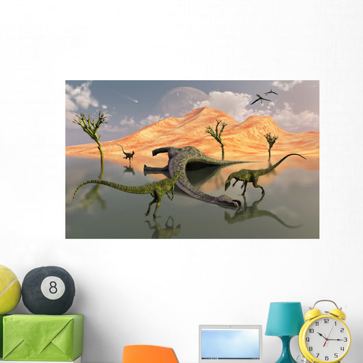 Pack Carnivorous Dilophosaurus Discover Wall Decal