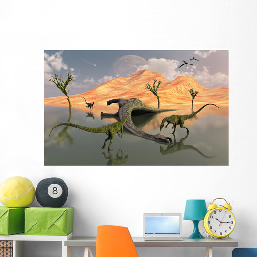 Pack Carnivorous Dilophosaurus Discover Wall Decal