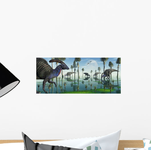 Group Parasaurolophus Duckbill Dinosaurs Wall Decal