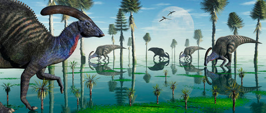 Group Parasaurolophus Duckbill Dinosaurs Wall Decal