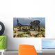 Protoceratops Biting Tail Attacking Wall Decal