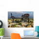 Protoceratops Biting Tail Attacking Wall Decal