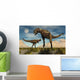 Pair Carnotaurus Dinosaurs Fighting Wall Decal
