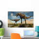 Pair Carnotaurus Dinosaurs Fighting Wall Decal