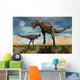Pair Carnotaurus Dinosaurs Fighting Wall Decal