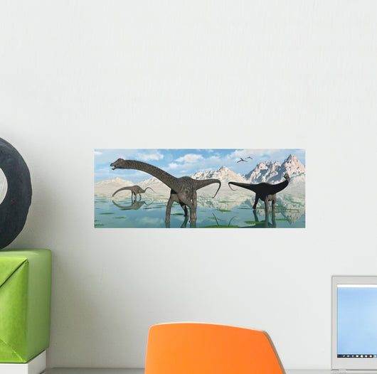 Group Diplodocus Dinosaurs Grazing Wall Decal