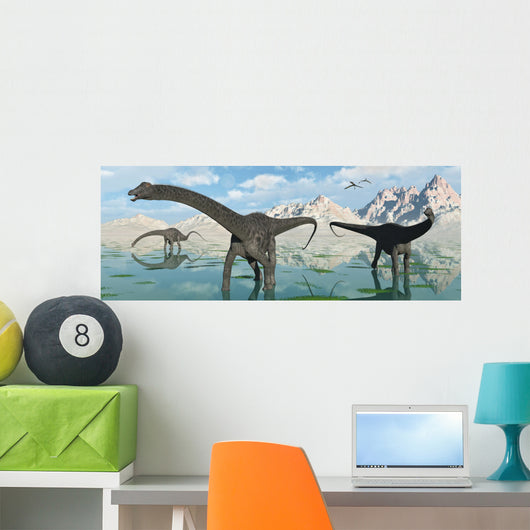 Group Diplodocus Dinosaurs Grazing Wall Decal