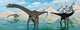 Group Diplodocus Dinosaurs Grazing Wall Decal