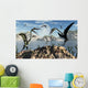 Flock Large Quetzalcoatlus Pterosaurs Wall Decal