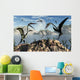 Flock Large Quetzalcoatlus Pterosaurs Wall Decal