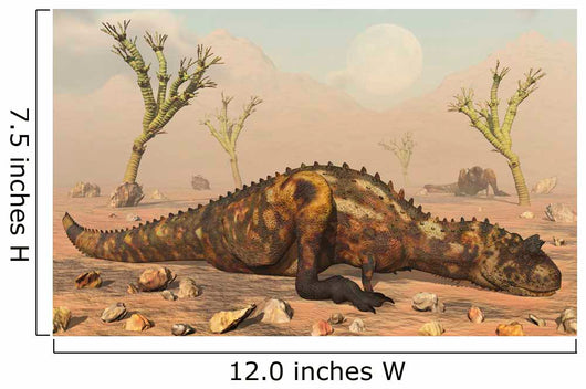 Pair Carnotaurus Dinosaurs Waiting Wall Decal