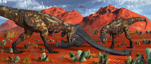 Pair Carnotaurus Dinosaurs Ready Wall Decal