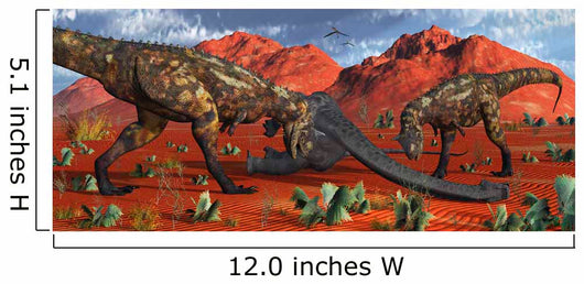 Pair Carnotaurus Dinosaurs Ready Wall Decal