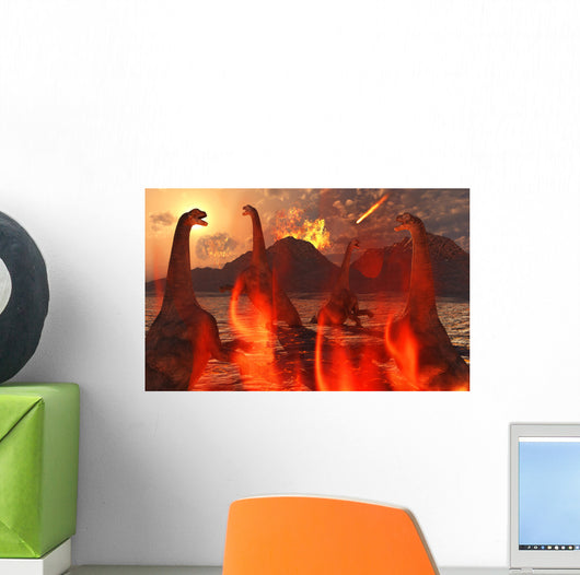 Herd Dinosaurs Struggle for Wall Decal