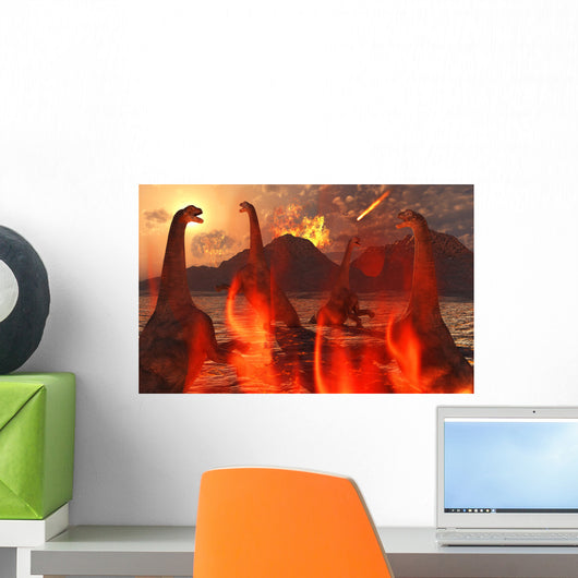 Herd Dinosaurs Struggle for Wall Decal