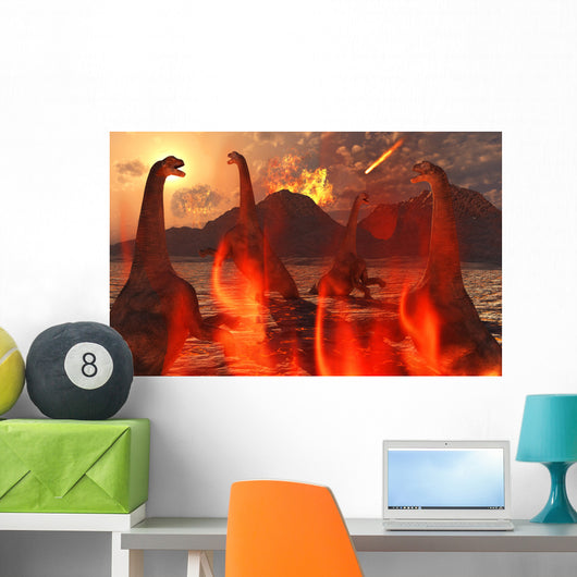 Herd Dinosaurs Struggle for Wall Decal