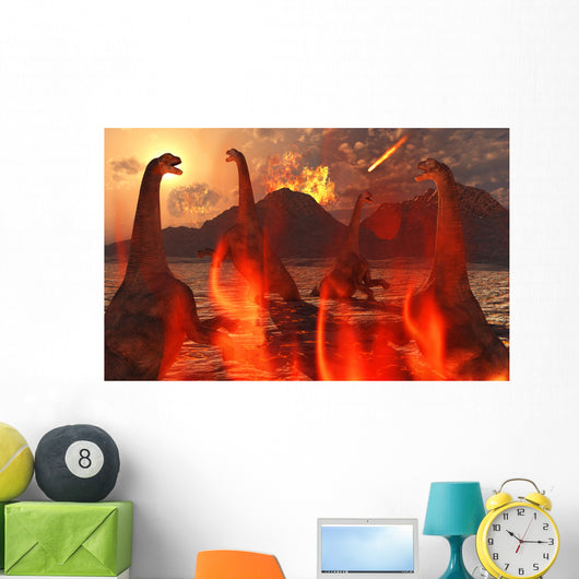 Herd Dinosaurs Struggle for Wall Decal