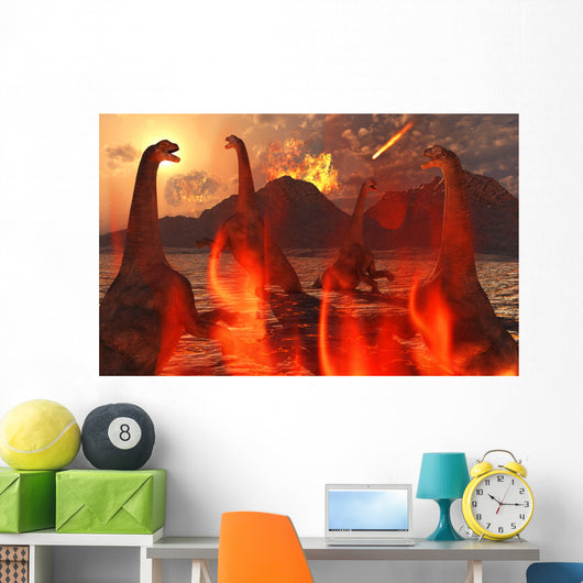 Herd Dinosaurs Struggle for Wall Decal