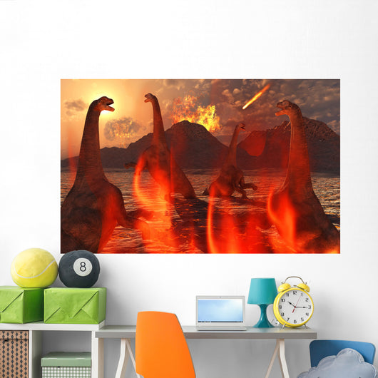 Herd Dinosaurs Struggle for Wall Decal