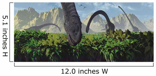 Herd Omeisaurus Dinosaurs Feeding Wall Decal Design 2