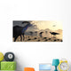 Parasaurolophus Dinosaurs Gather Freshwater Wall Decal