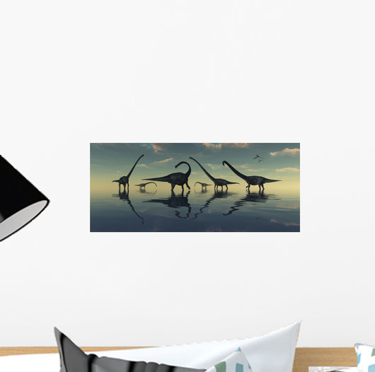 Giant Sauropod Dinosaurs Grazing Wall Decal