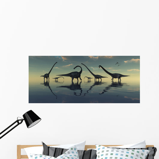 Giant Sauropod Dinosaurs Grazing Wall Decal