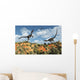 Pair Velociraptors Involved Territorial Wall Decal Design 2