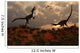Pair Velociraptors Involved Territorial Wall Decal Design 1
